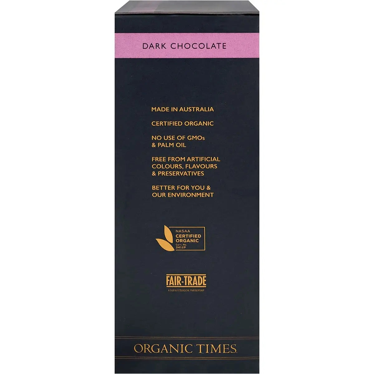 Organic Times Dark Chocolate Strawberries 100g ORGANIC TIMES