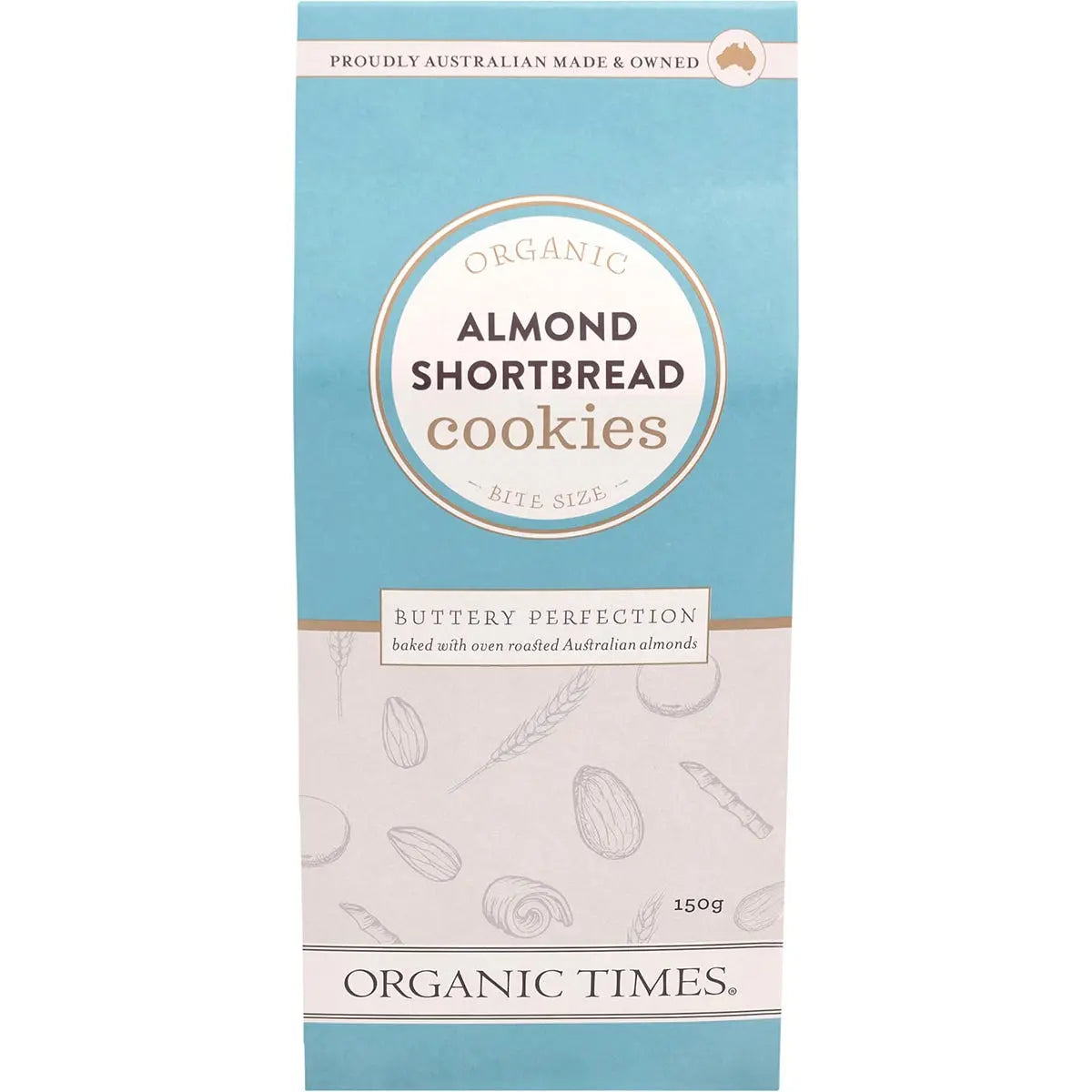 ORGANIC TIMES Cookies Almond Shortbread 150g ORGANIC TIMES