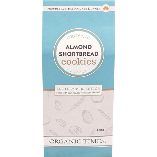ORGANIC TIMES Cookies Almond Shortbread 150g ORGANIC TIMES