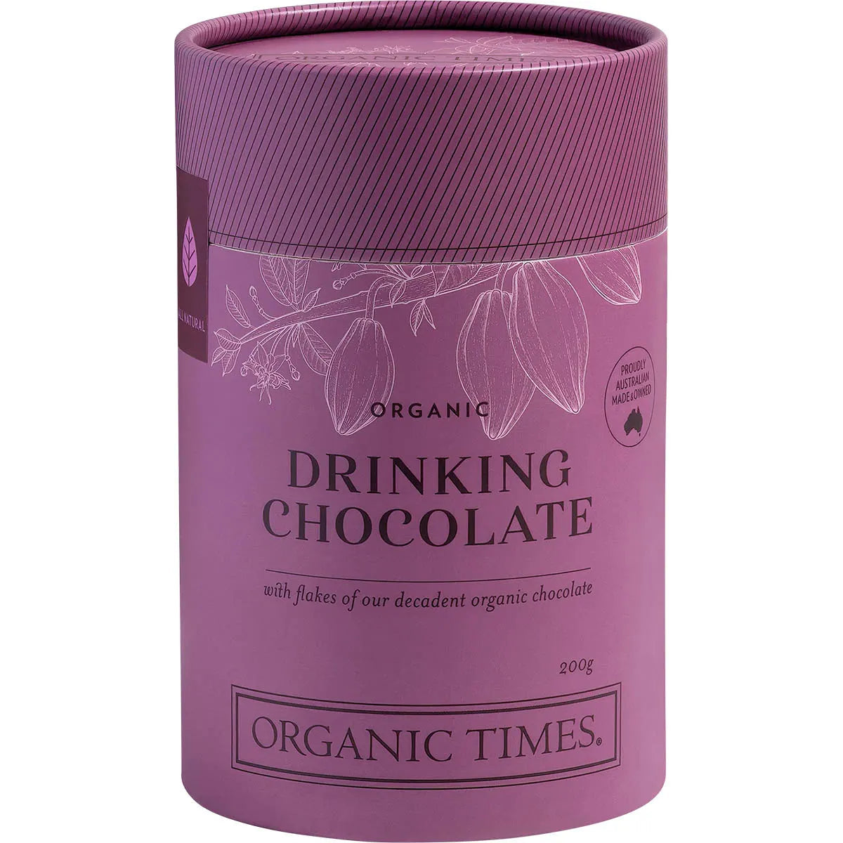 ORGANIC TIMES Drinking Chocolate 200g ORGANIC TIMES