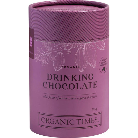 ORGANIC TIMES Drinking Chocolate 200g ORGANIC TIMES