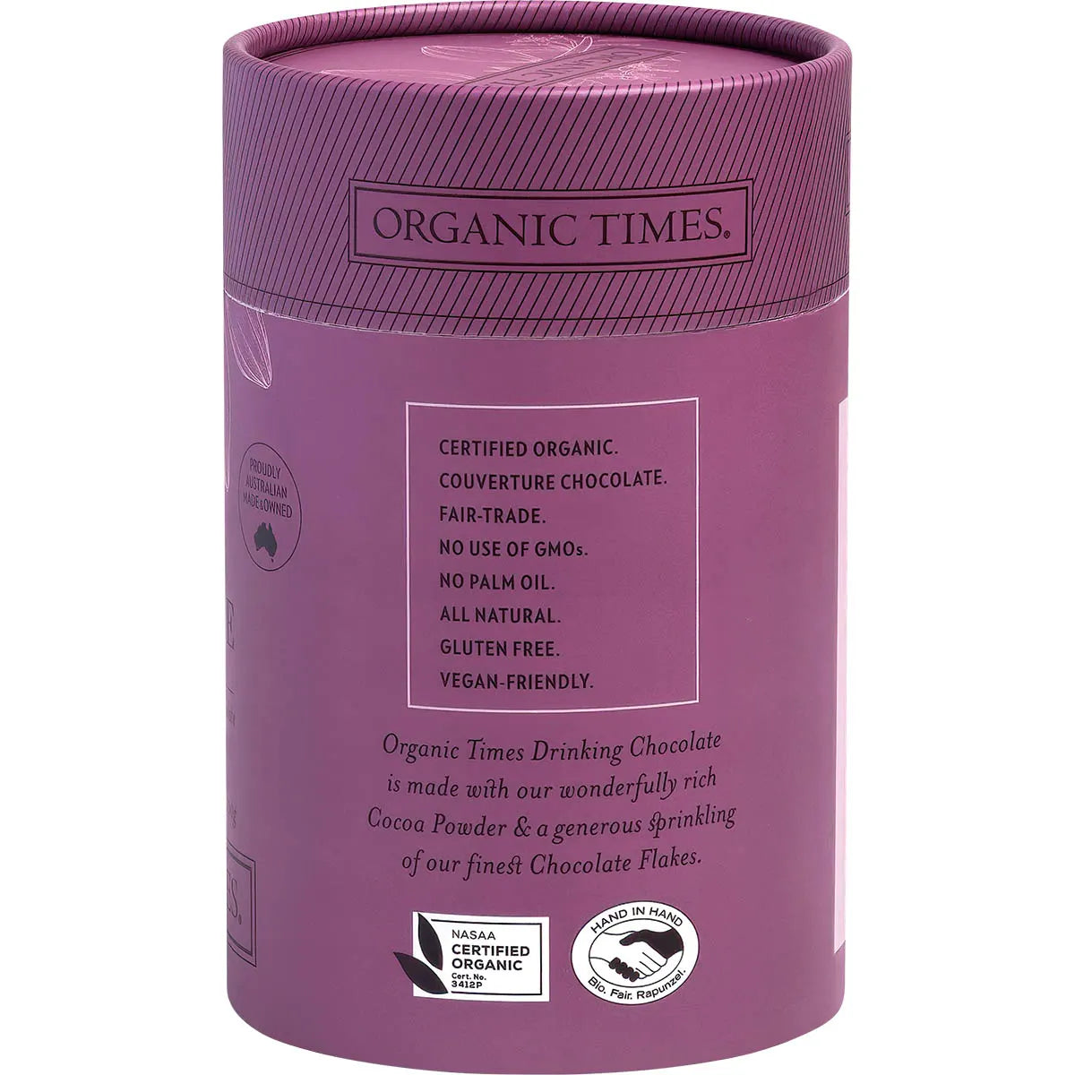 ORGANIC TIMES Drinking Chocolate 200g ORGANIC TIMES