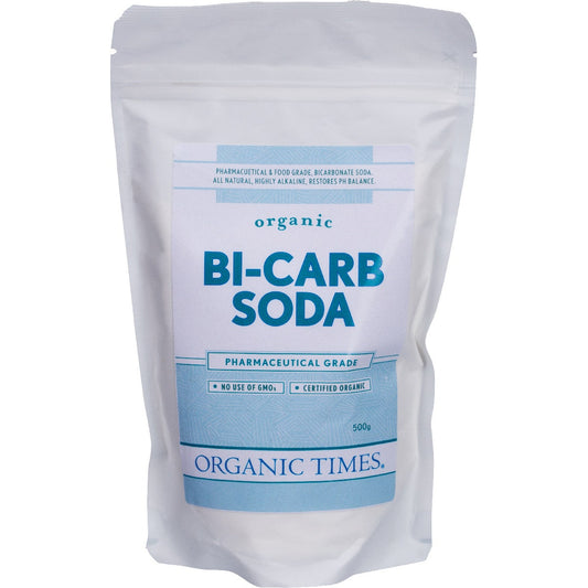 ORGANIC TIMES Bi-Carb Soda Organic Pharmaceutical Grade 500g - Cutprice Online