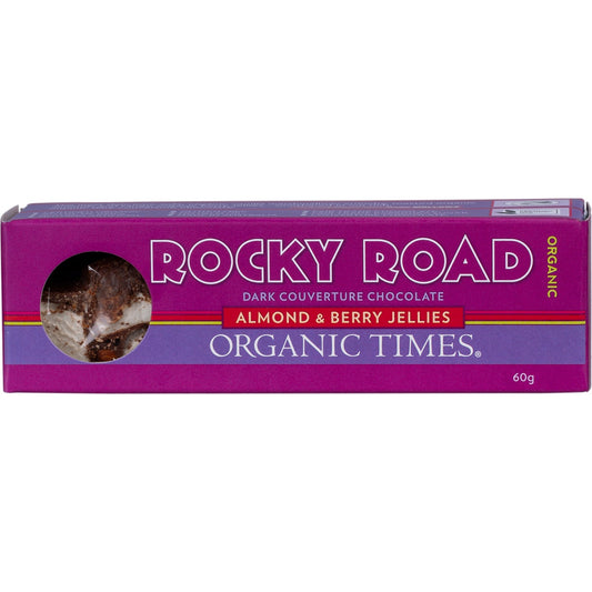 Organic Times Rocky Road Dark Chocolate 60g - Cutprice Online