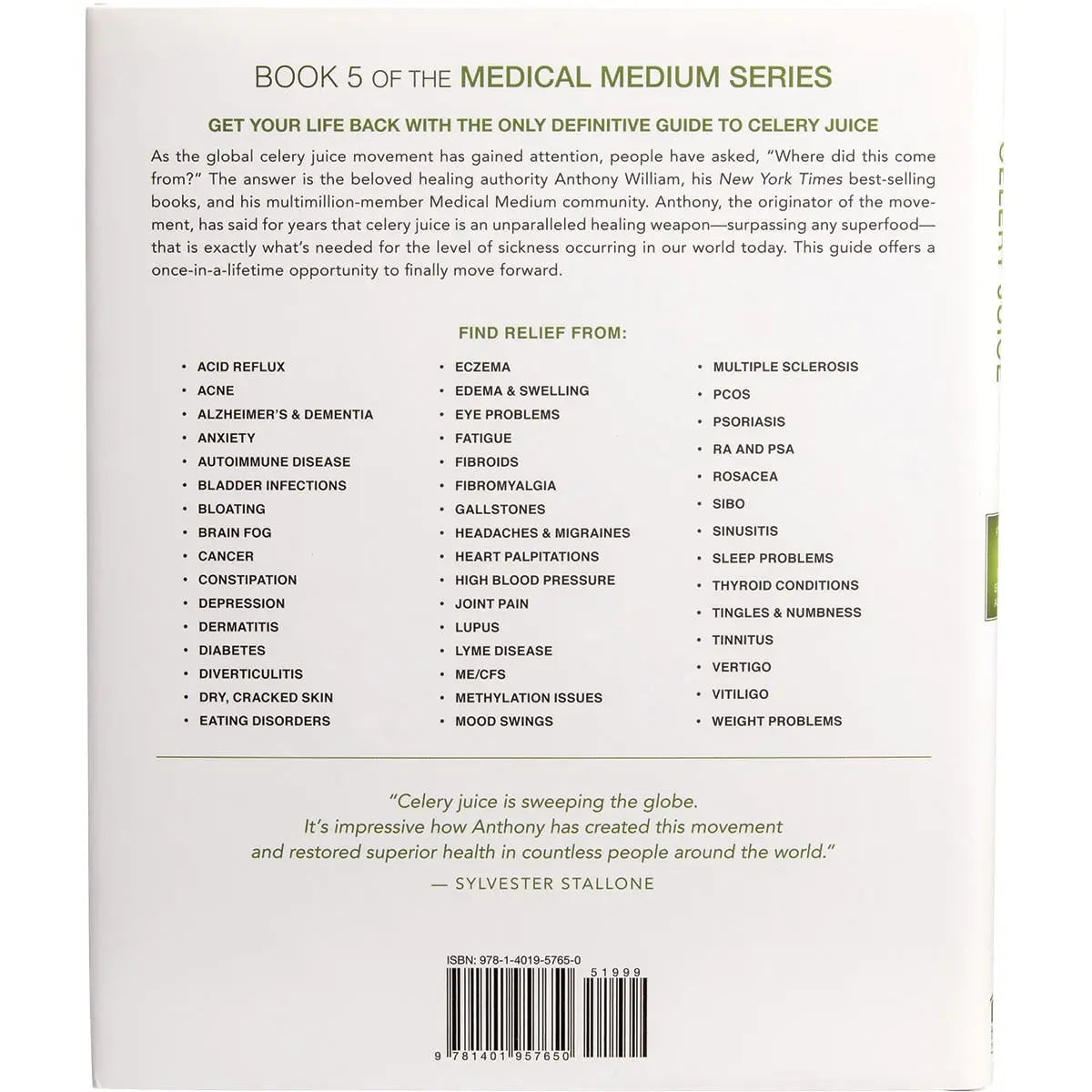 Book Medical Medium Celery Juice by Anthony William 1 BOOK