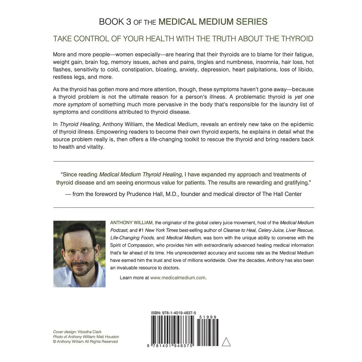Book Medical Medium Thyroid Healing by Anthony William 1 BOOK