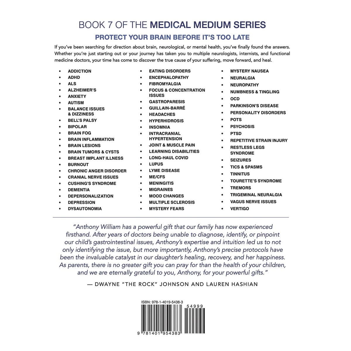 BOOK Medical Medium Brain Saver by Anthony William - Cutprice Online