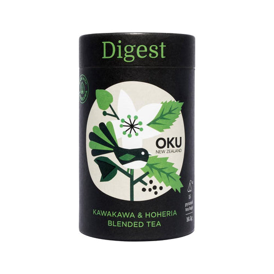 Oku New Zealand Digest Kawakawa & Hoheria Blended Tea X 15 Tea Bags