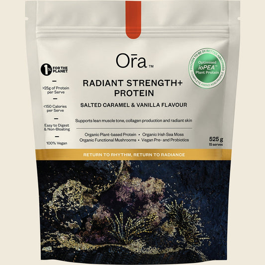 Ora Health Radiant Strength+ Protein Salted Caramel & Vanilla 525g