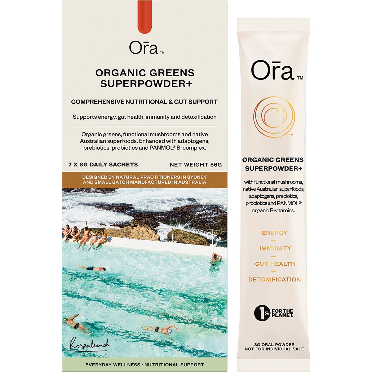 Ora Health Organic Greens Superpowder+ Daily Sachets 7x8g - Cutprice Online