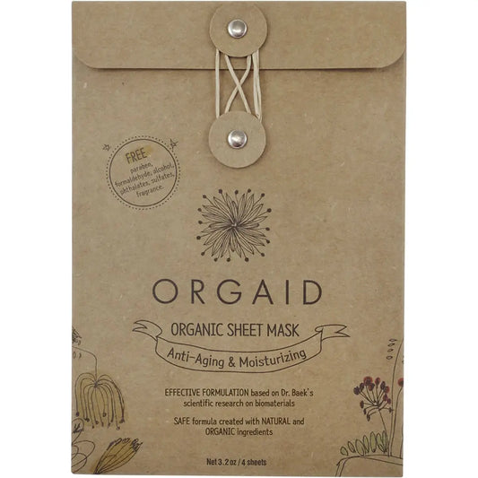 ORGAID Organic Sheet Mask Anti-Aging & Moisturizing 4x24ml ORGAID