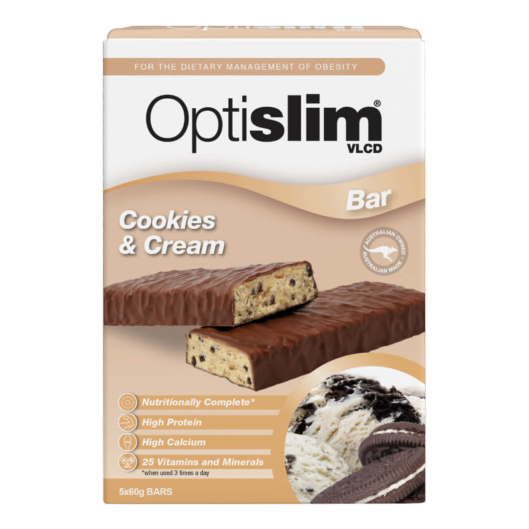 Optislim VLCD Bar Cookies and Cream Bars 5 Pack - Cutprice Online