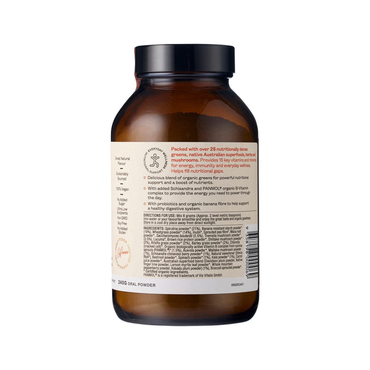 Ora Organic Greens Superpowder+ Oral Powder 240g - Cutprice Online
