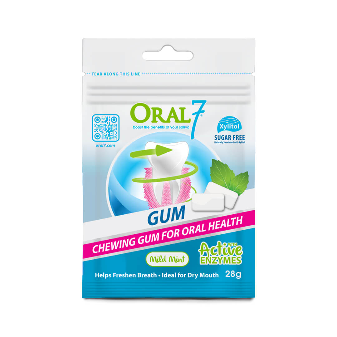 Oral7 Dry Mouth Gum Mild MInt 28G - Cutprice Online