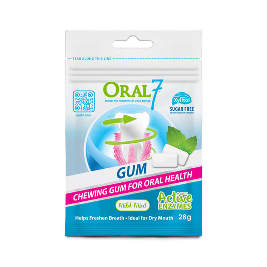 Oral7 Dry Mouth Gum Mild MInt 28G - Cutprice Online