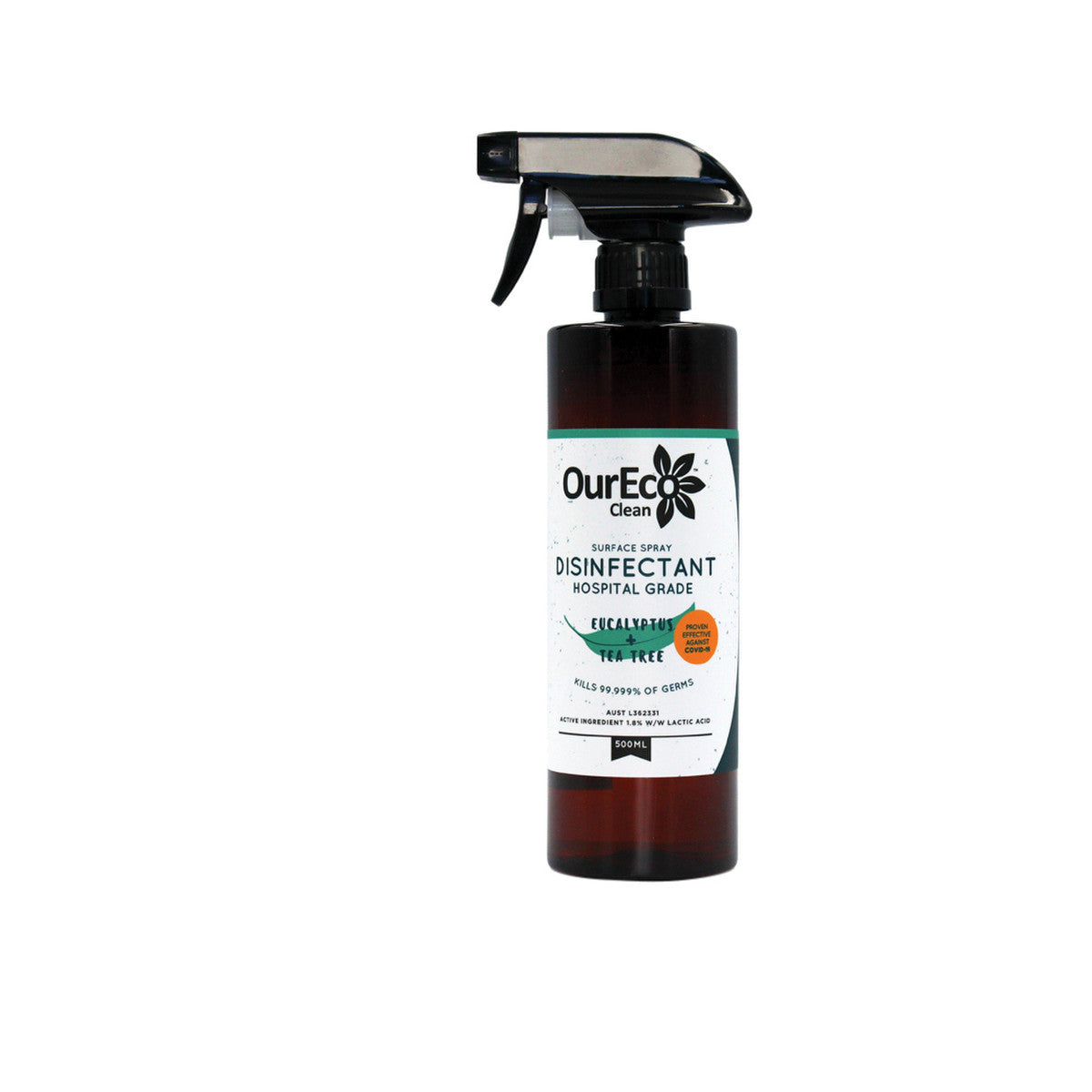 OurEco Clean Disinfectant Surface Spray Hospital Grade (Eucalyptus + Tea Tree) 500ml - Cutprice Online