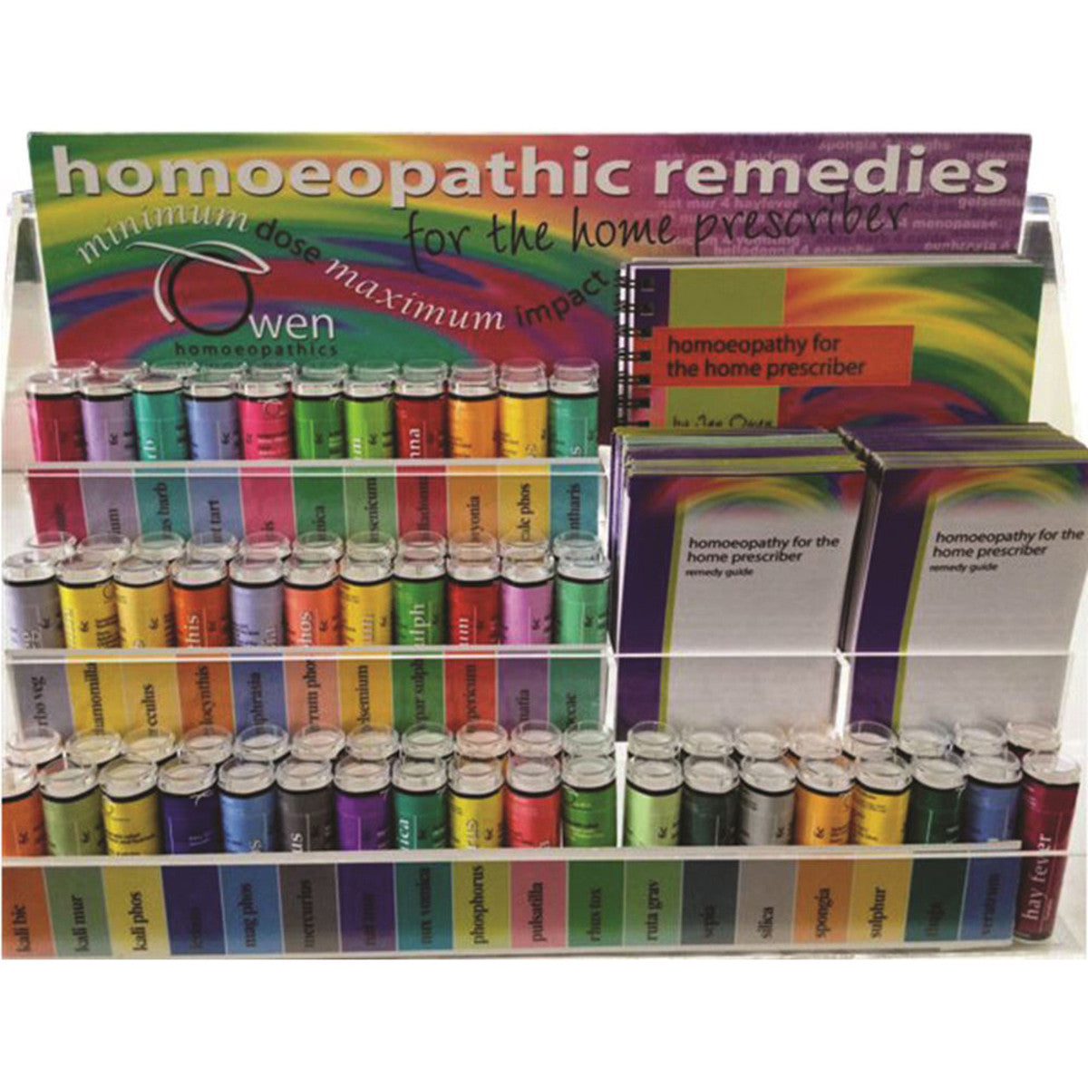 Owen Homoeopathics Stand Large x 80 Remedies (2 each of 40 remedies + booklets) - Cutprice Online
