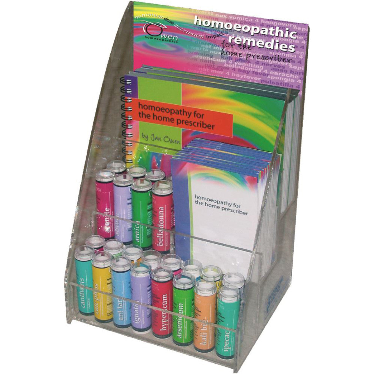 Owen Homoeopathics Stand Small x 24 Remedies (2 each of 12 remedies + booklets) - Cutprice Online