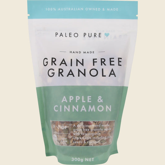 Paleo Pure Organic Grain Free Granola Apple & Cinnamon 300g