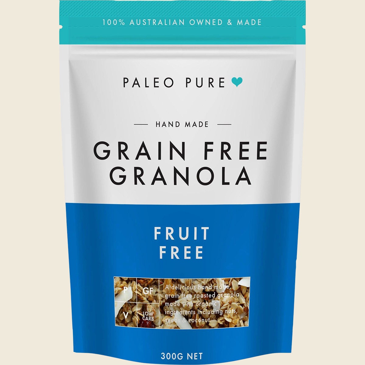 Paleo Pure Organic Grain Free Granola Fruit Free 300g