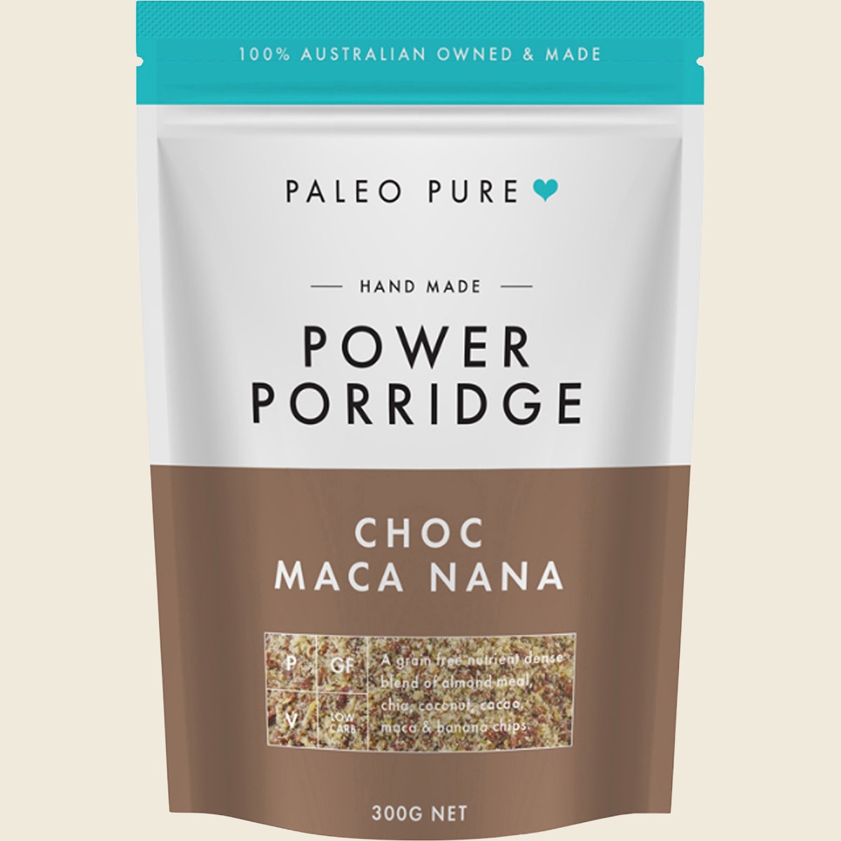 Paleo Pure Power Porridge Choc Maca Nana 300g