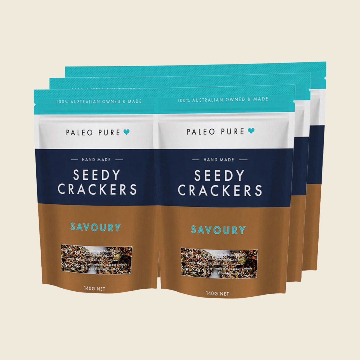 Paleo Pure Keto Savoury Crackers 140g