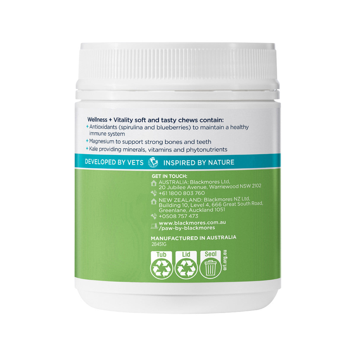 PAW By Blackmores Wellness + Vitality (For Dogs approx 60 chews) 300g - Cutprice Online