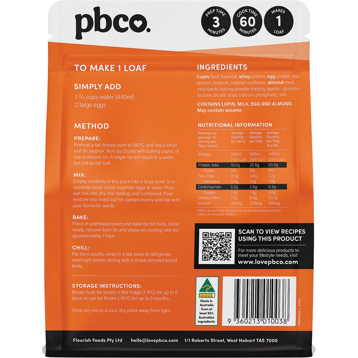PBCO Protein Bread Mix 330g - Cutprice Online