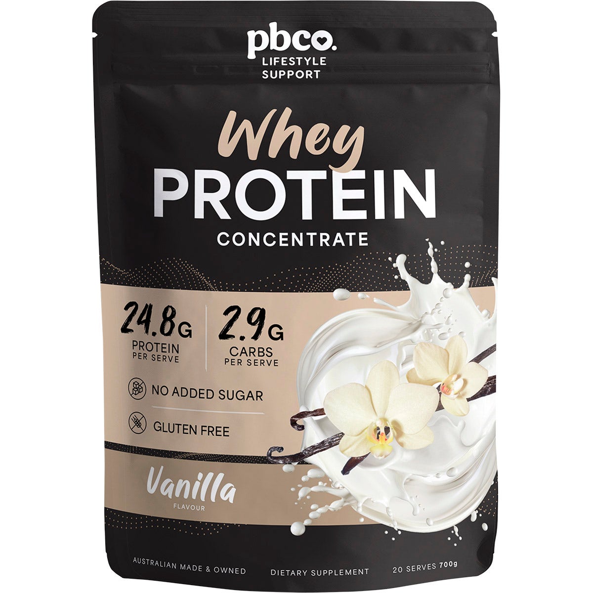 PBCo Whey Protein Concentrate Vanilla 700g - Cutprice Online