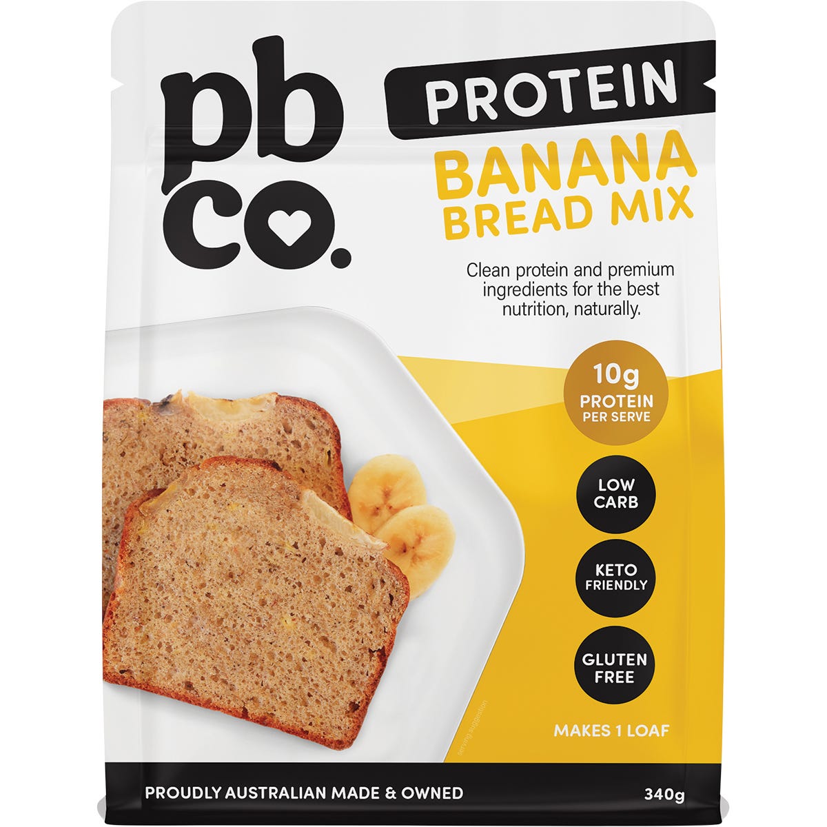 PBCO Protein Banana Bread Plant Protein 340g - Cutprice Online