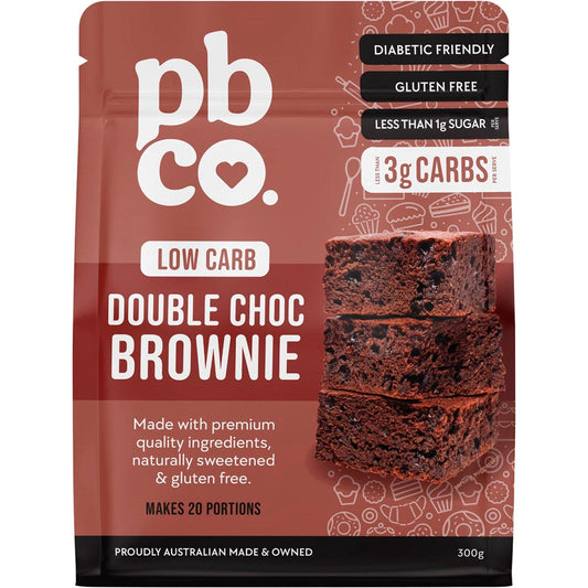 PBCo Double Choc Brownie Low Carb 300g - Cutprice Online