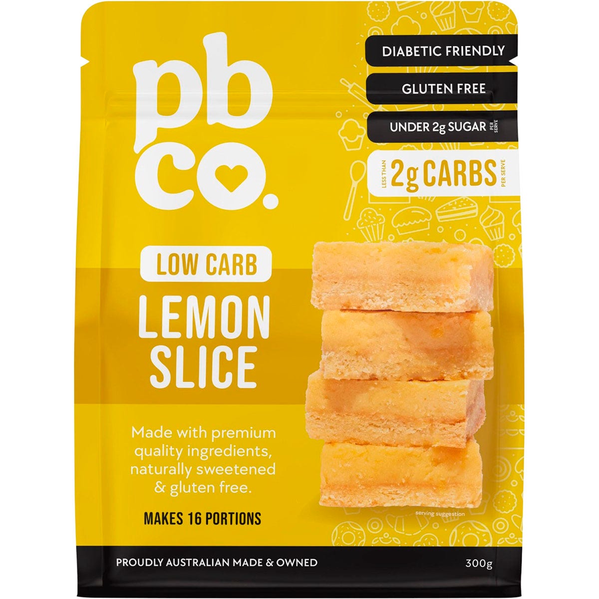 PBCo Lemon Slice Low Carb 300g - Cutprice Online
