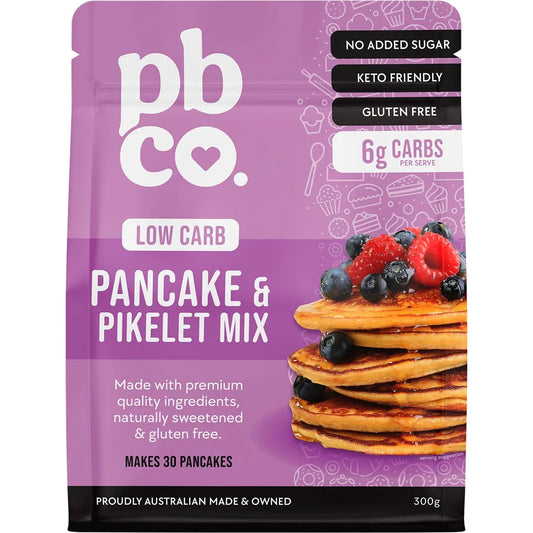 PBCO Pancake & Pikelet Mix Low Carb 300g PBCO