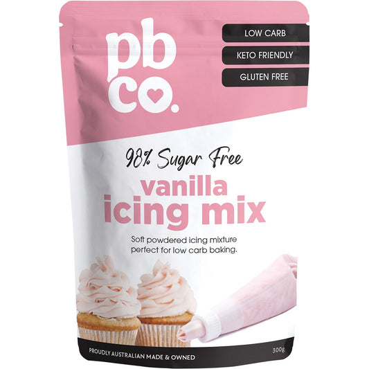 PBCO Vanilla Icing Mix 98% Sugar Free 300g - Cutprice Online