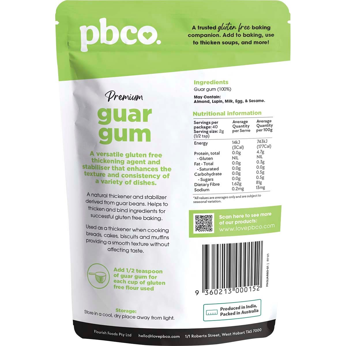Pbco Guar Gum Premium 80g - Cutprice Online