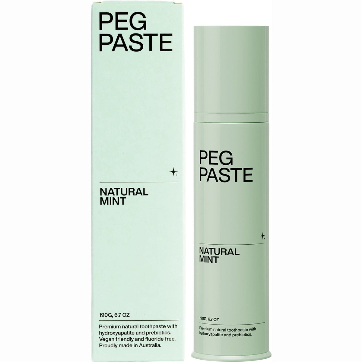 Toothpaste Pegs Peg Paste Natural Toothpaste With Hydroxyapatite Natural Mint 190g ...