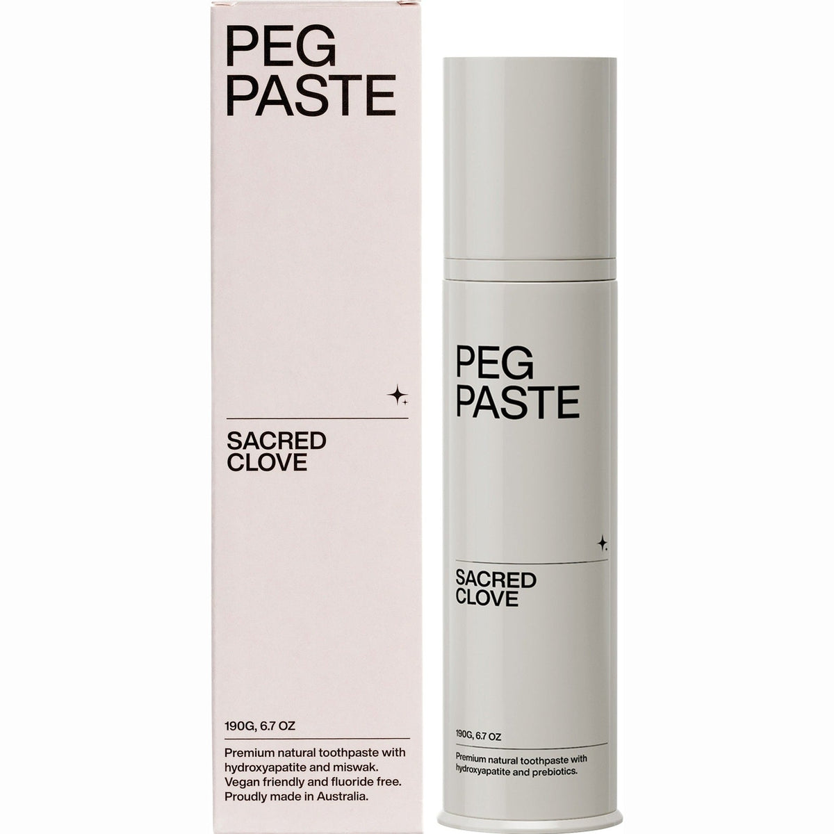 Toothpaste Pegs Peg Paste Natural Toothpaste With Hydroxyapatite Sacred Clove 190g ...