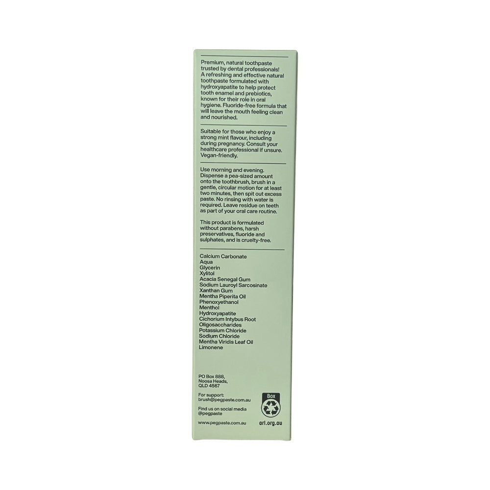 Peg Paste Toothpaste Intense Mint Tube 100g