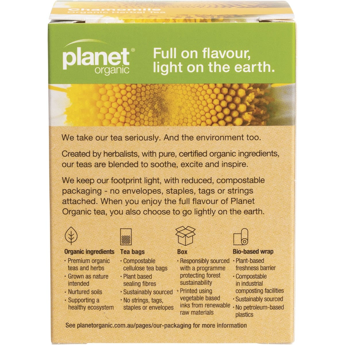 Planet Organic Organic Chamomile Herbal Tea x 25 Tea Bags - Cutprice Online