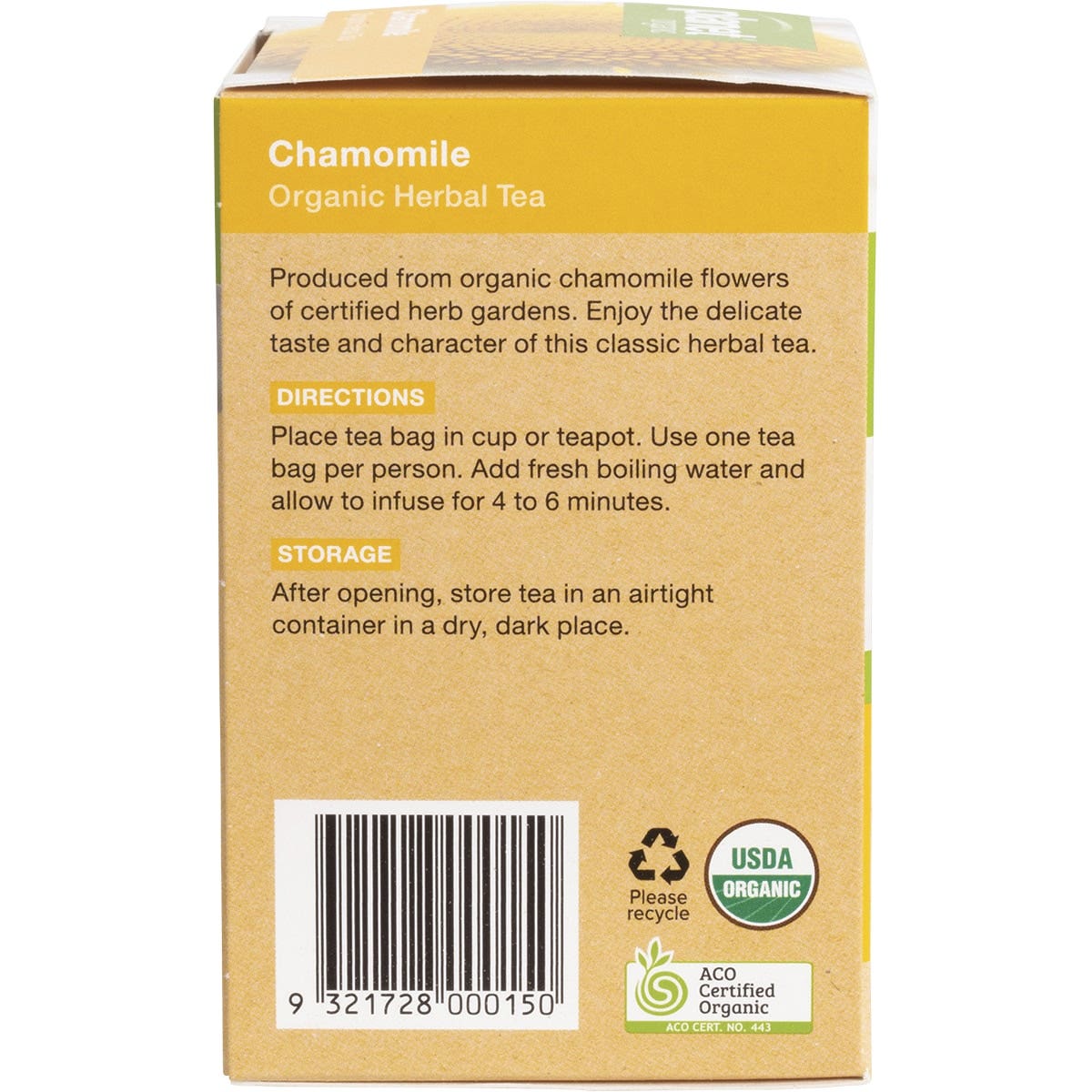 Planet Organic Organic Chamomile Herbal Tea x 25 Tea Bags - Cutprice Online