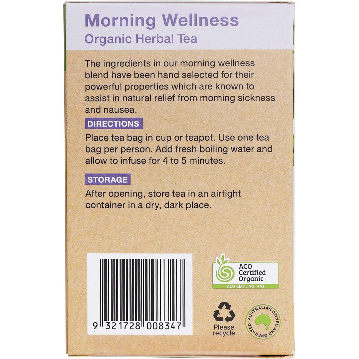 Planet Organic Organic Morning Wellness Herbal Tea x 25 Tea Bags - Cutprice Online