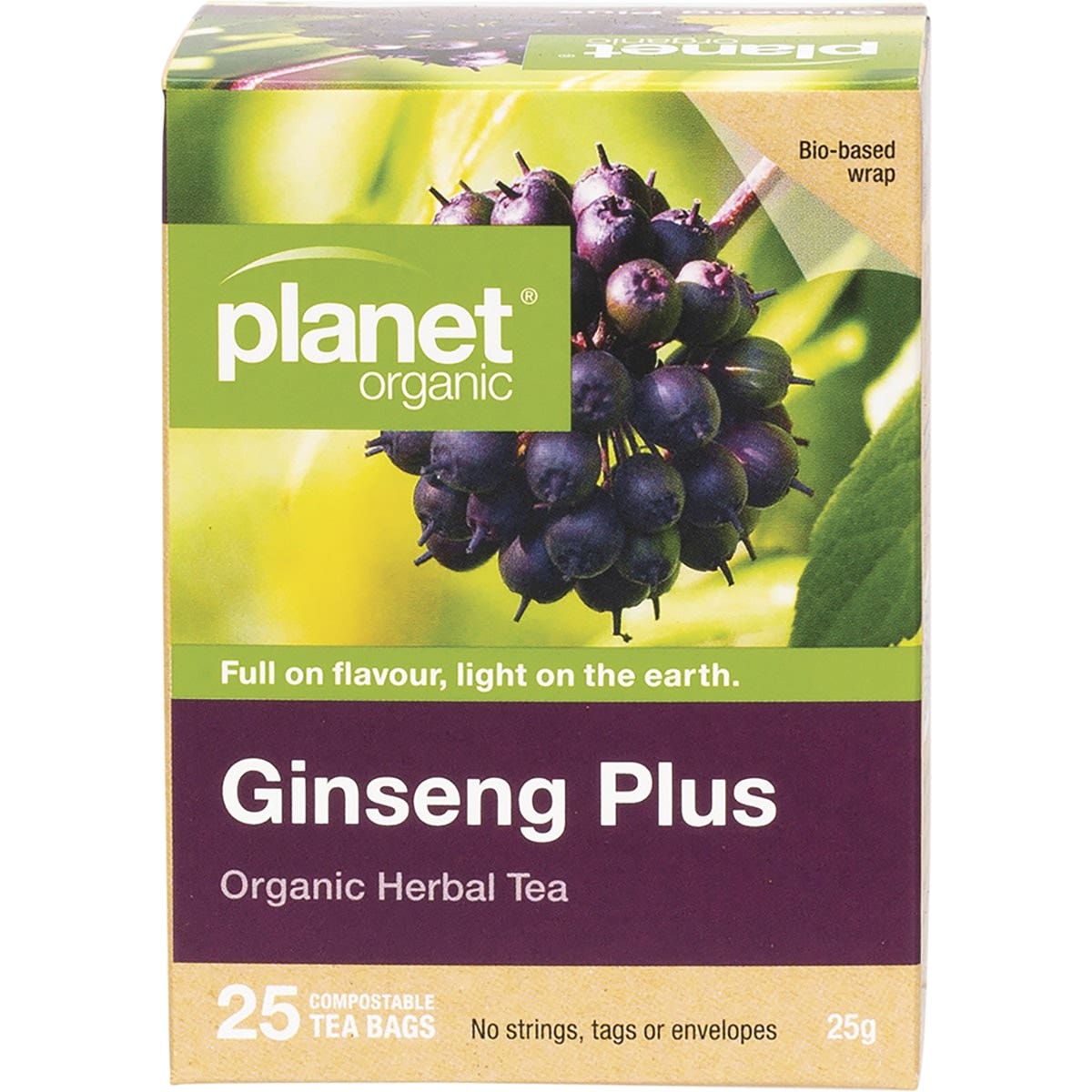 Planet Organic Organic Ginseng Plus Herbal Tea x 25 Tea Bags - Cutprice Online