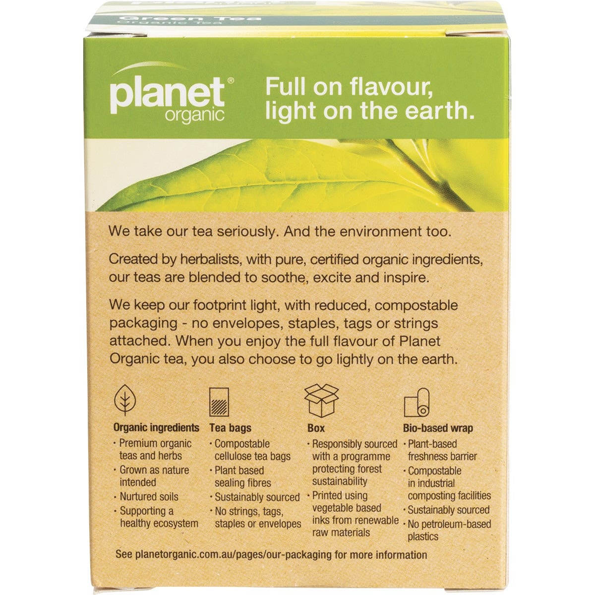 Planet Organic Organic Green Tea x 25 Tea Bags - Cutprice Online