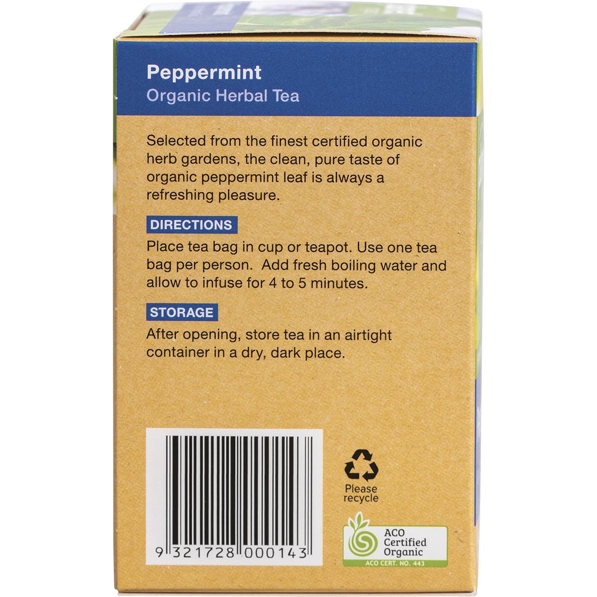 Planet Organic Organic Peppermint Herbal Tea x 25 Tea Bags - Cutprice Online