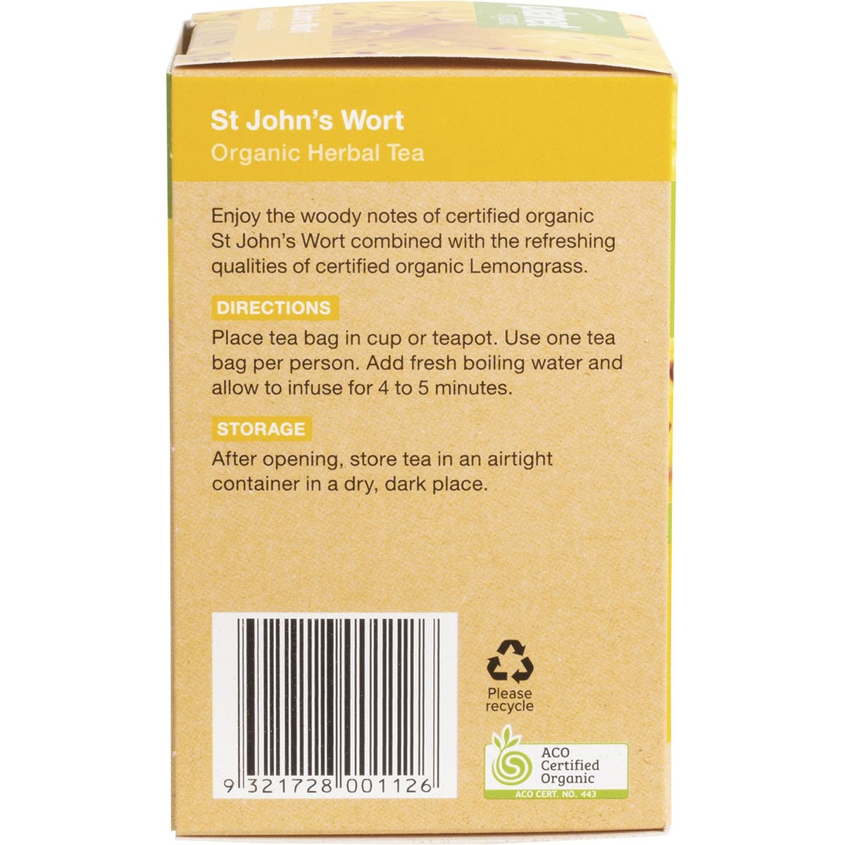 Planet Organic Organic St John's Wort Herbal Tea x 25 Tea Bags - Cutprice Online
