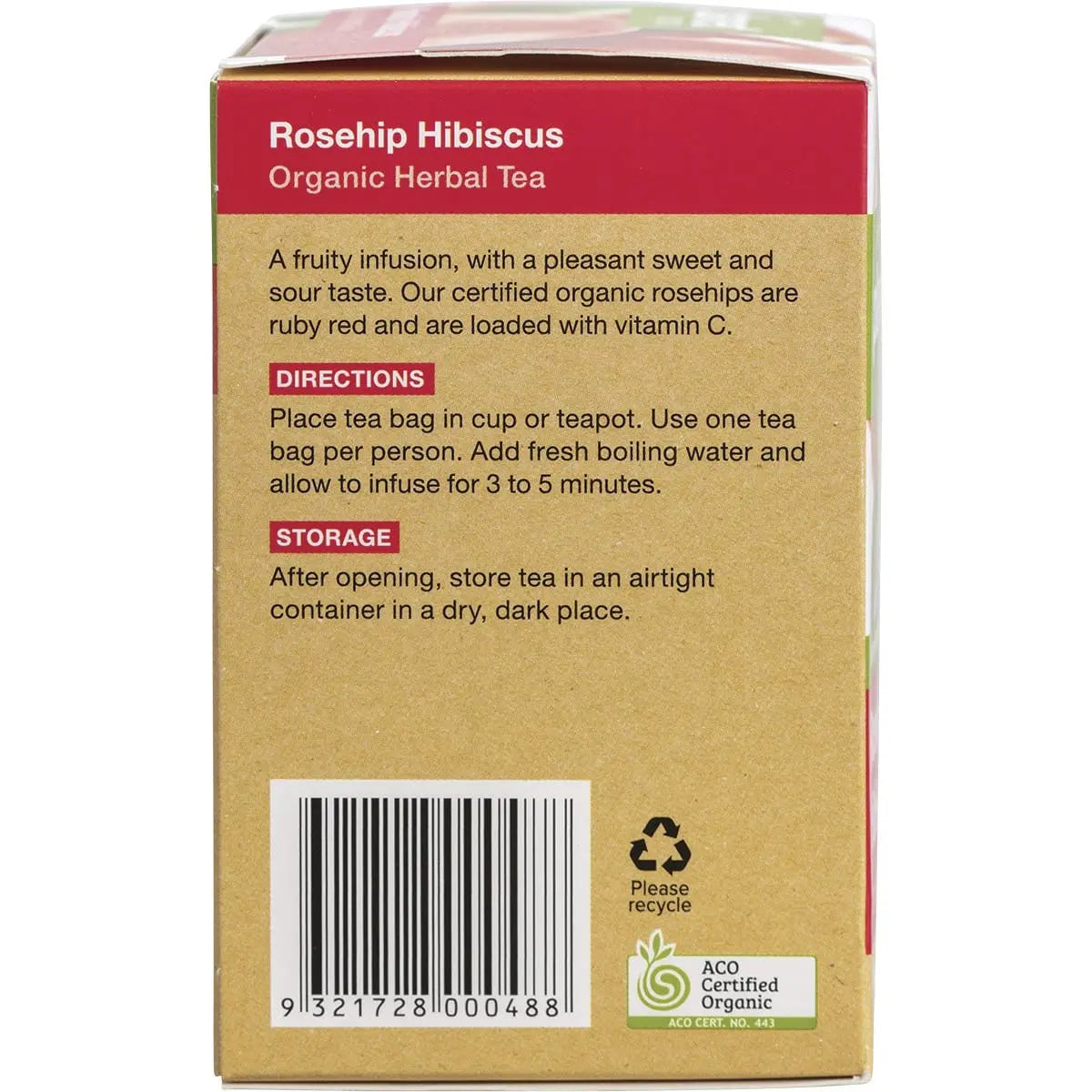PLANET ORGANIC Herbal Tea Bags Rosehip & Hibiscus 25 PLANET ORGANIC