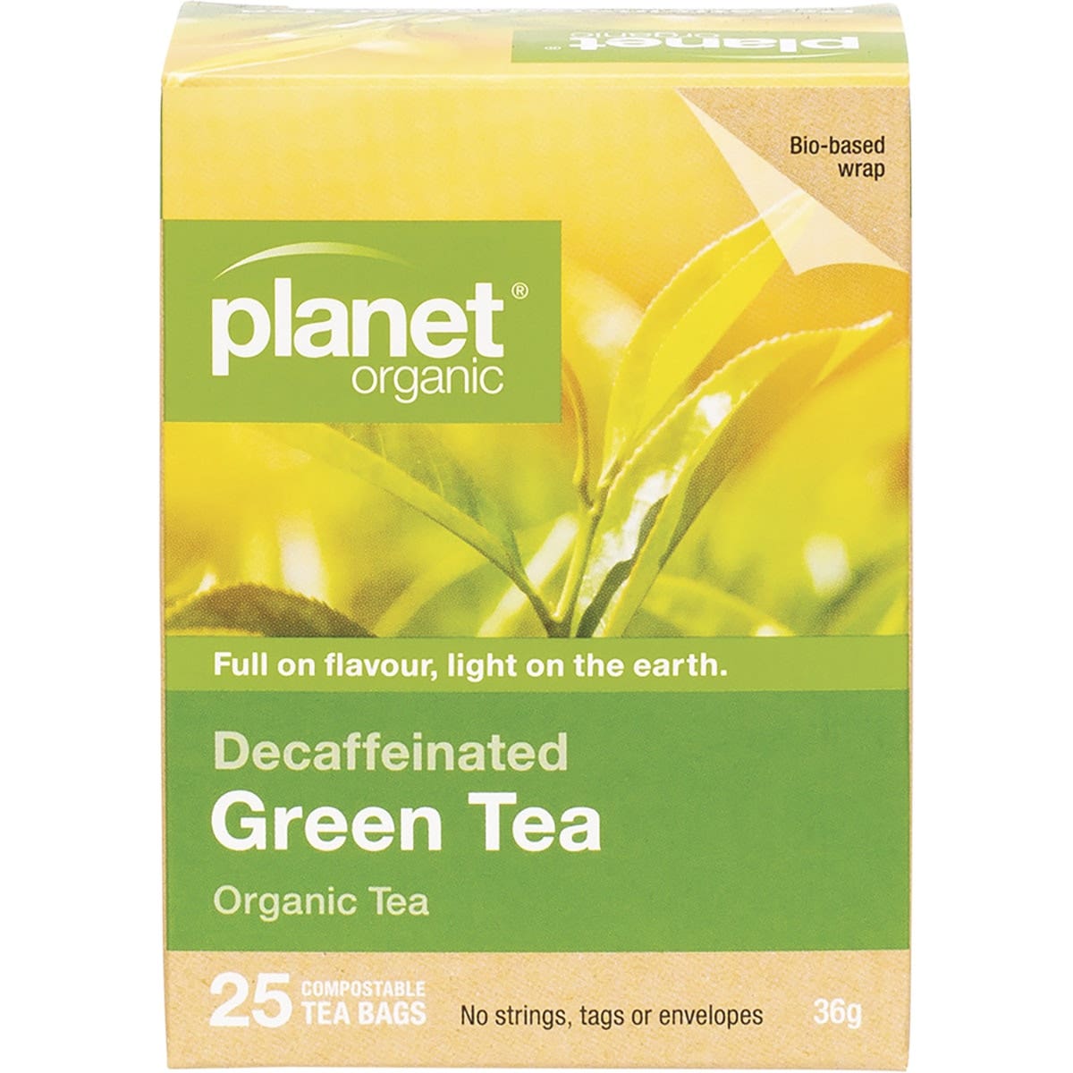 Planet Organic Organic Decaffeinated Green Tea x 25 Tea Bags - Cutprice Online