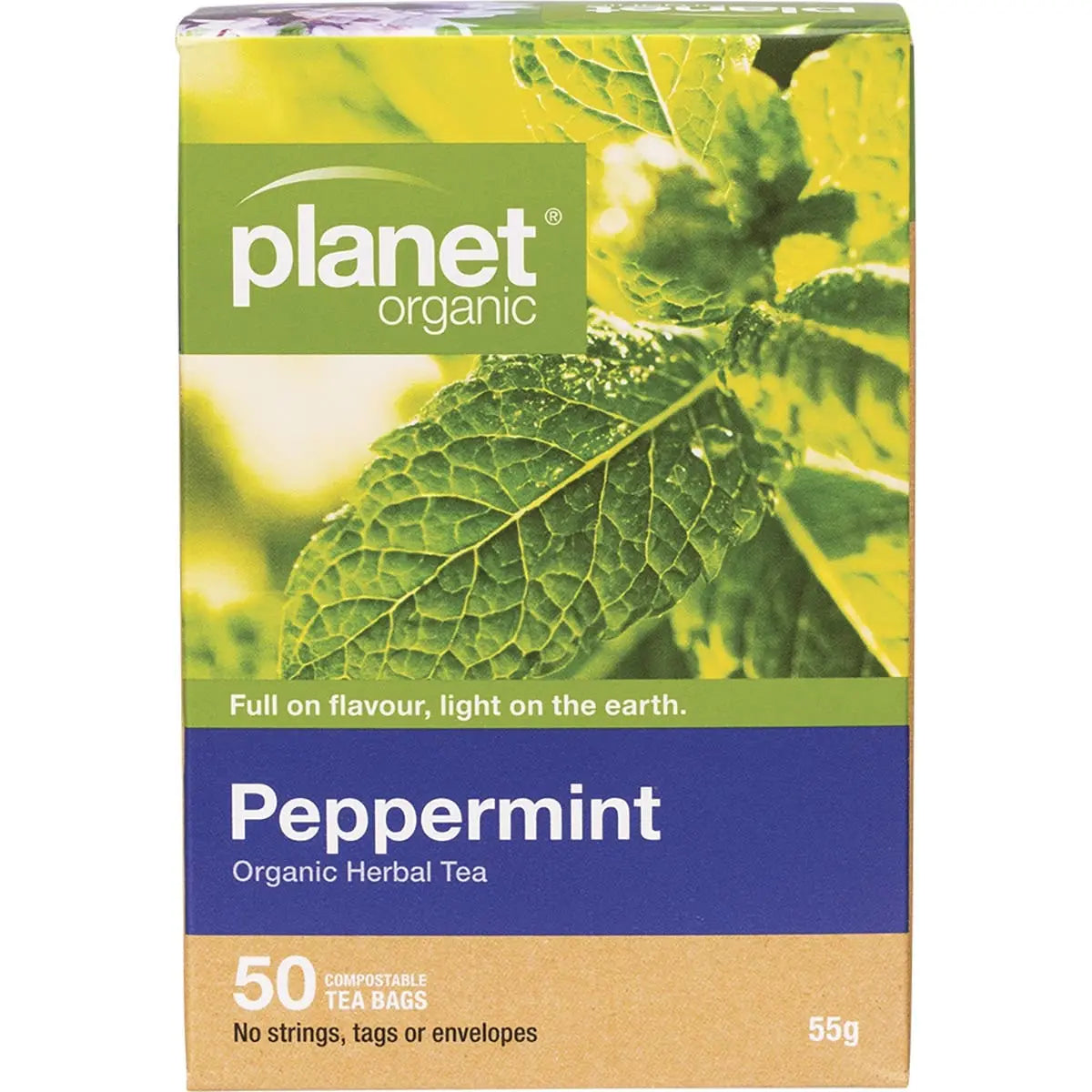 PLANET ORGANIC Herbal Tea Bags Peppermint 50 PLANET ORGANIC