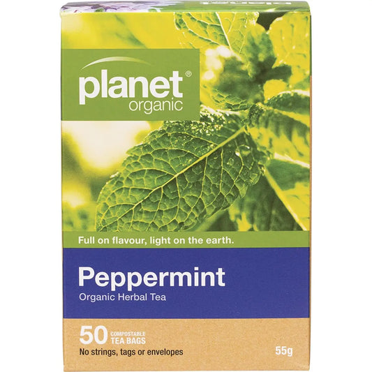PLANET ORGANIC Herbal Tea Bags Peppermint 50 PLANET ORGANIC