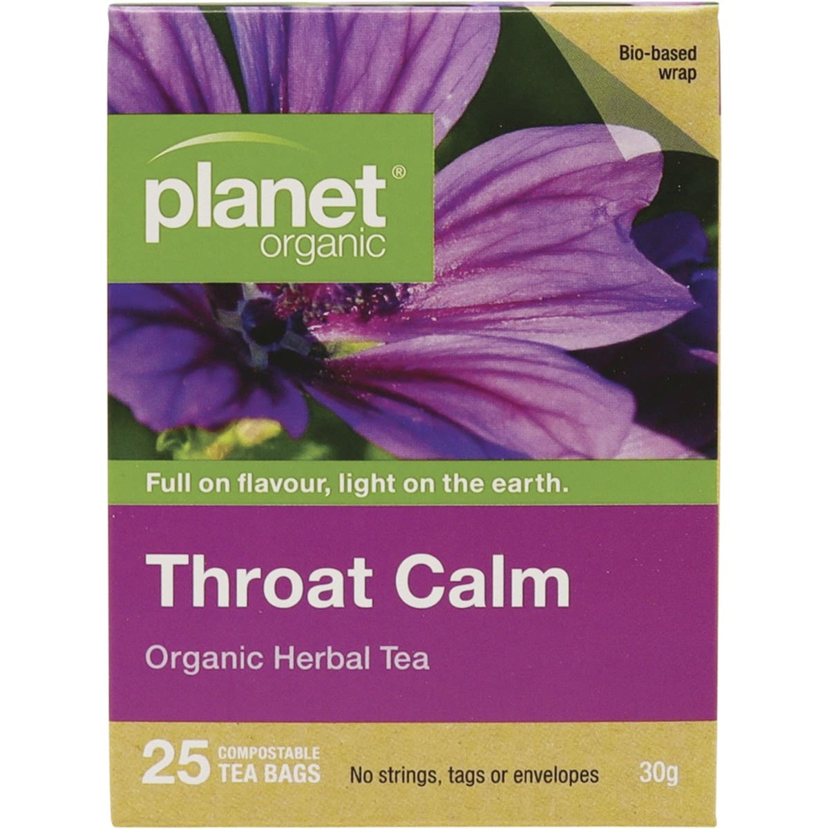 Planet Organic Organic Throat Calm Herbal Tea x 25 Tea Bags - Cutprice Online